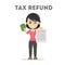 Tax refund document.