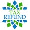Tax Refund Green Blue Squares Circular