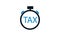 Tax refund time icon. Simple illustration of tax refund time icon for used website,mobile apps.