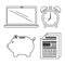 Tax return time set icons