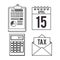 Tax return time set icons