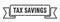 tax savings ribbon. tax savings grunge band sign.