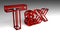 TAX sign in red and glossy letters