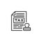 Tax stamp line icon