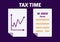 Tax Time. Finance diagram and simplified W-8BEN Tax Form. Vector illustration