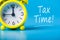 Tax time - Notification of the need to file tax returns, message for accountant - fill in tax form