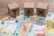 Tax on wooden cubes on euro bills
