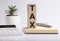 Tax word inscription on accountant financial workplace