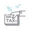 taxation line icon, outline symbol, vector illustration, concept sign