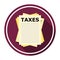 Taxes icon with long shadow