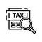 Taxes icon vector isolated on white background, Taxes sign , lin