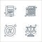 taxes line icons. linear set. quality vector line set such as justice, discount, calculator