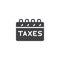 Taxes payday vector icon