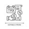 Taxes payment linear icon