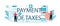 Taxes payment typographic header. Idea of business accounting