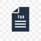 Taxes vector icon isolated on transparent background, Taxes tra