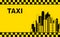 Taxi background with city landscape