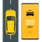 Taxi Banner Design Template for Taxi Service. Online Mobile Application Order Taxi Service