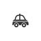 Taxi black isolated glyph icon.