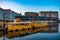 Taxi boats and Channelside Walk Way Plaza.