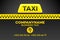 Taxi business card or flyer. Vector illustration