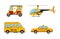 Taxi cab isolated vector illustration white background passenger car transport yellow icon sign city truck van cargo