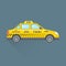 Taxi cab service car illustration