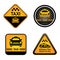 Taxi cab set stickers