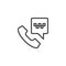 Taxi call service line icon