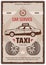 Taxi car auto service vintage poster