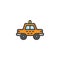 Taxi car filled outline icon