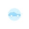 Taxi car flat vector icon. Filled line style. Blue monochrome design. Editable stroke