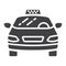 Taxi car glyph icon, transport and automobile