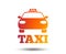 Taxi car sign icon. Public transport symbol.