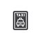 Taxi car vector icon