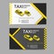 Taxi card for taxi-drivers. Taxi service. Vector business card template. Company, brand, branding, identity, logotype