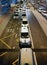 Taxi cars waiting arrival passengers in the Alicante airport