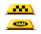 Taxi checker set in flat on white background