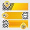 Taxi company banner set of 3