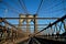 Taxi Crossing The Brooklyn Bridge