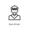 Taxi driver icon. Trendy modern flat linear vector Taxi driver i
