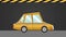 Taxi driver with smartphone app HD animation