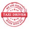 Taxi drivers wanted - printable stamp / label