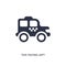 taxi facing left icon on white background. Simple element illustration from mechanicons concept