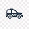 Taxi Facing Left vector icon isolated on transparent background, Taxi Facing Left transparency concept can be used web and mobile