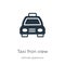 Taxi fron view icon vector. Trendy flat taxi fron view icon from ultimate glyphicons collection isolated on white background.