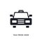 taxi fron view isolated icon. simple element illustration from ultimate glyphicons concept icons. taxi fron view editable logo