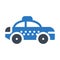 Taxi glyph color flat vector icon