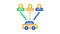 Taxi for Group of People Online Car Icon Animation