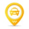 Taxi hailing service vector icon